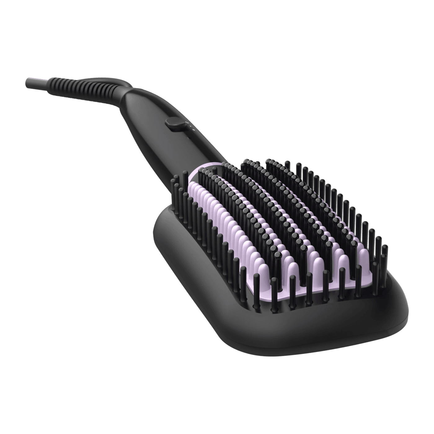 Heated Straightening Brush With 3 Pin BHH880A,1 Years Warranty Black/Violet - Image 5