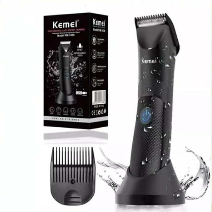 Professional Secret Trimmer KM-1838 for men and women, Waterproof IPX7, Washable 100%
