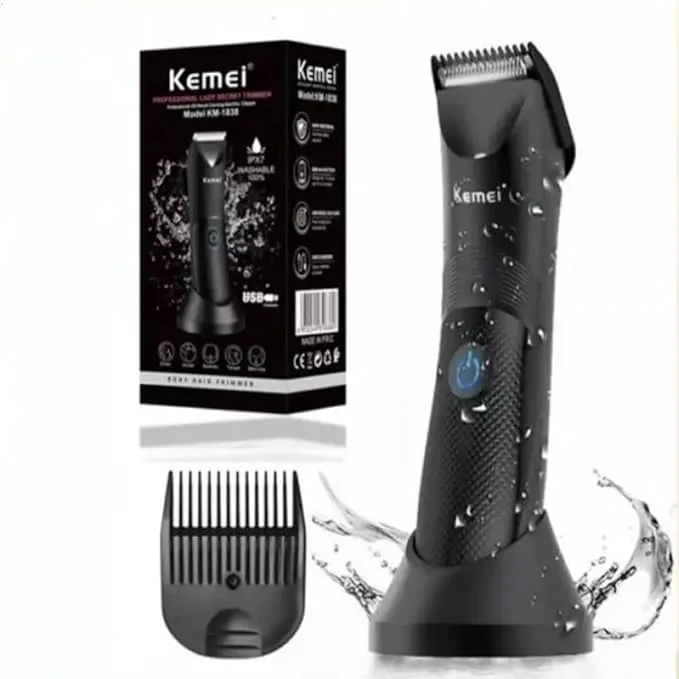 Professional Secret Trimmer KM-1838 for men and women, Waterproof IPX7, Washable 100%