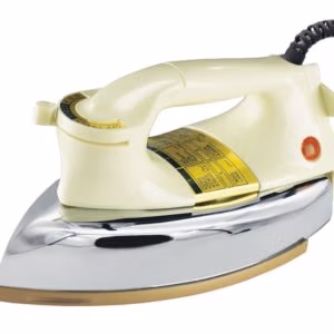 Heavy Weight Dry Iron With Non-Stick Golden Teflon Coated Sole Plate