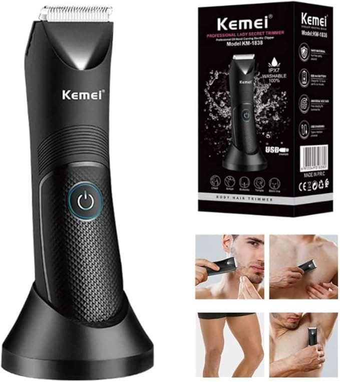 Professional Secret Trimmer KM-1838 for men and women, Waterproof IPX7, Washable 100% - Image 4