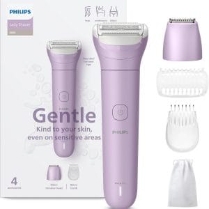 Philips Cordless Wet & Dry Lady Shaver and Trimmer, Legs, Arm, Underarm, Bikini, Wet & Dry Usage, USB-A Charging, Quick Charge for the first use | Number 1 Lady Shaver Brand Globally! | BRL138/00