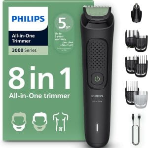 Philips All-in-One Trimmer MG3940/15 | 8-in-1 Beard, Hair & Nose trimmer | Adjustable 3–7 mm comb + hair & body combs