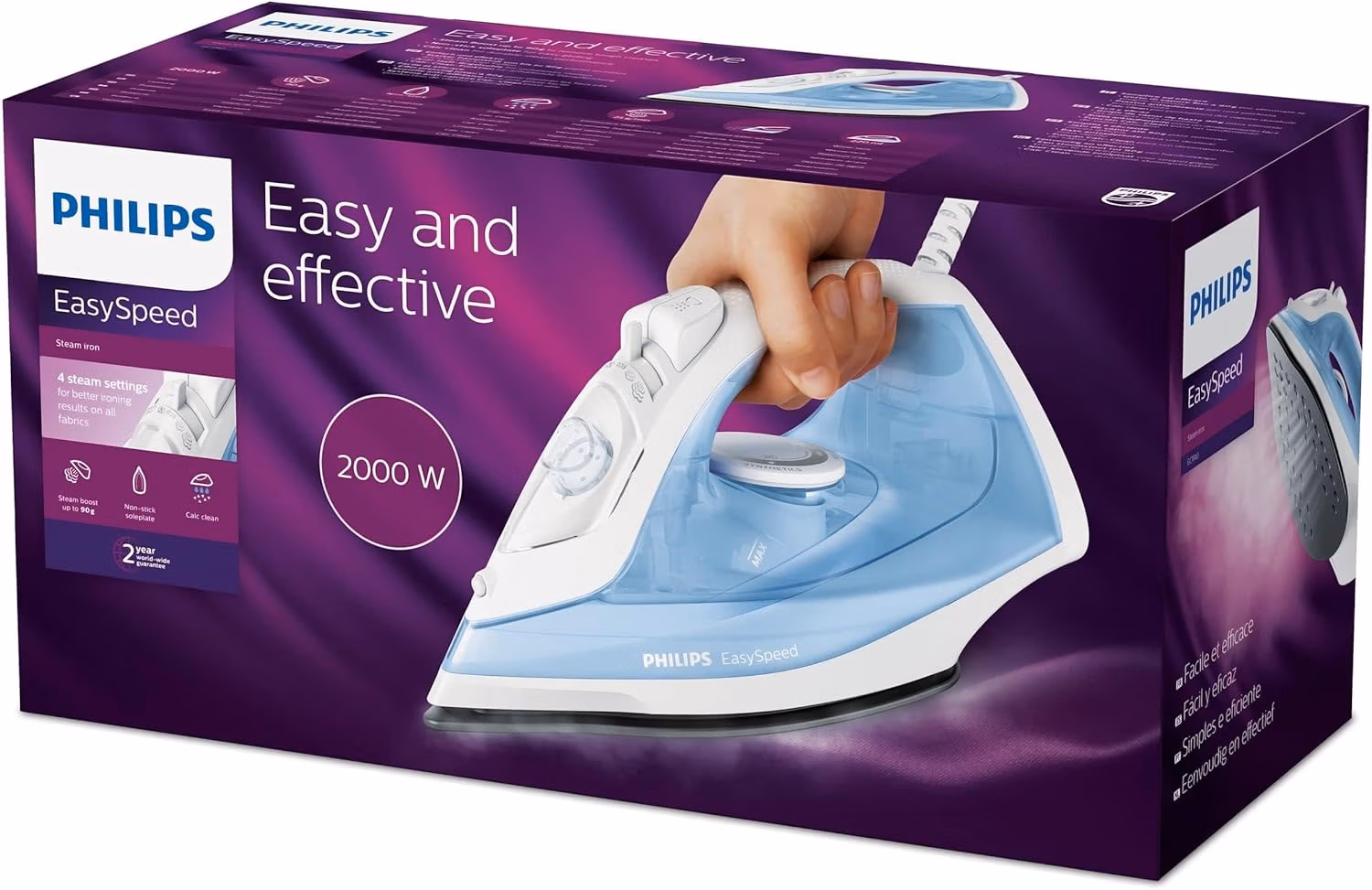 Easy Speed Steam Iron 2000 W GC174026 Light Blue - Image 2