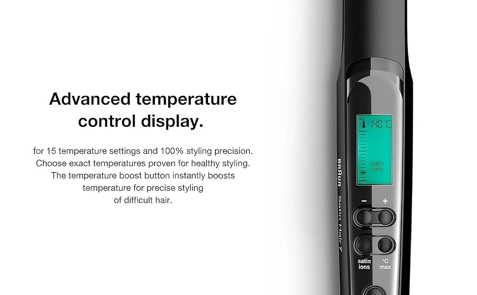 Braun Satin Hair 7 ST710 Hair Straightener With IONTEC Technology, Black - Image 9