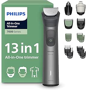 Philips All-in-One Trimmer MG7922/15 | 13-in-1 Face, Hair & Body Grooming | Precision Comb for Exact Styling | 120min Cordless, Showerproof