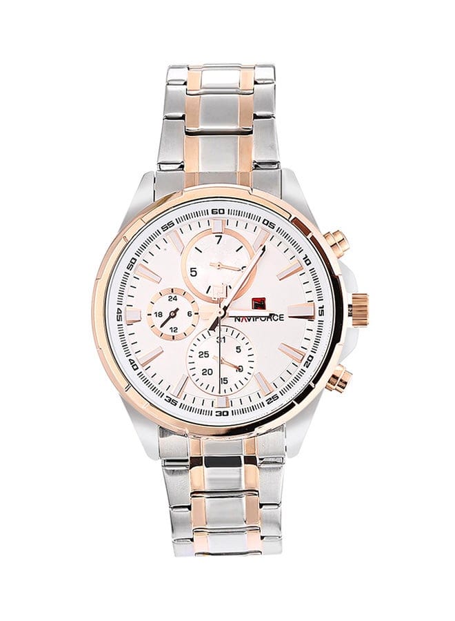 Mens Water Resistance Stainless Steel Chronograph Wrist Watch NF9089RGW