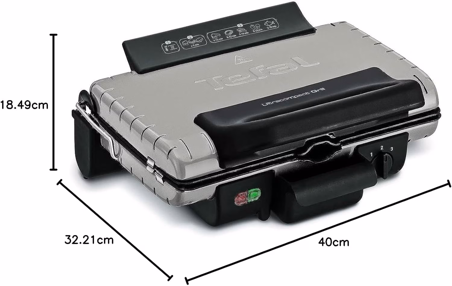 Tefal Grill, Ultra Compact Barbecue / Bbq Grill, 1700 Watts, Silver , GC302B28 - Image 12