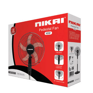Nikai 16 Inch Pedestal Fan, 45 Watts Power,