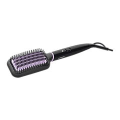 Heated Straightening Brush With 3 Pin BHH880A,1 Years Warranty Black/Violet - Image 7