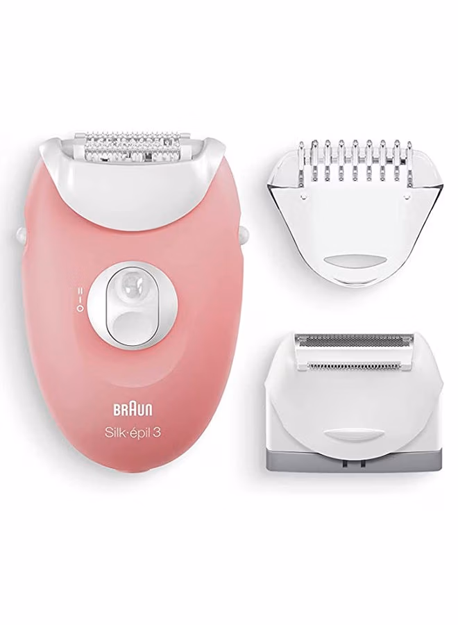 Silk Epil 3 3-410 Corded Hair Epilator Pink/White SE3440 - Image 4